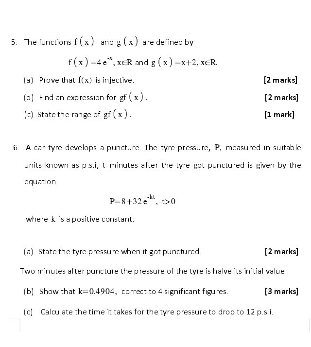 Solved 5 The Functions F X And G X Are Defined By F Chegg Com