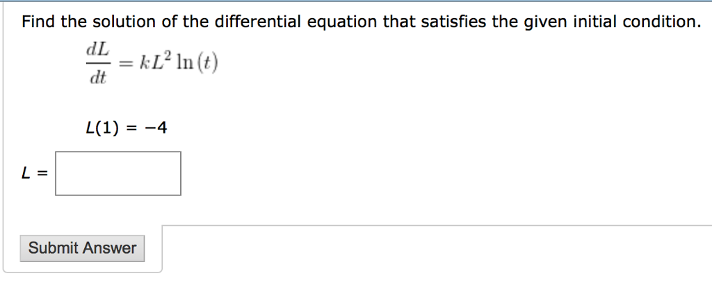 Find The Solution Of The Differential Equation That Chegg Com