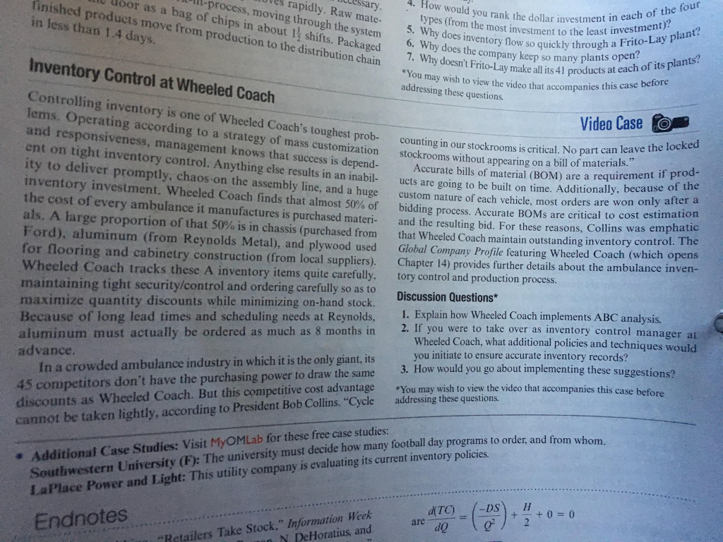 Be specific in your suggestions for reducing inventory and how to implement them picture