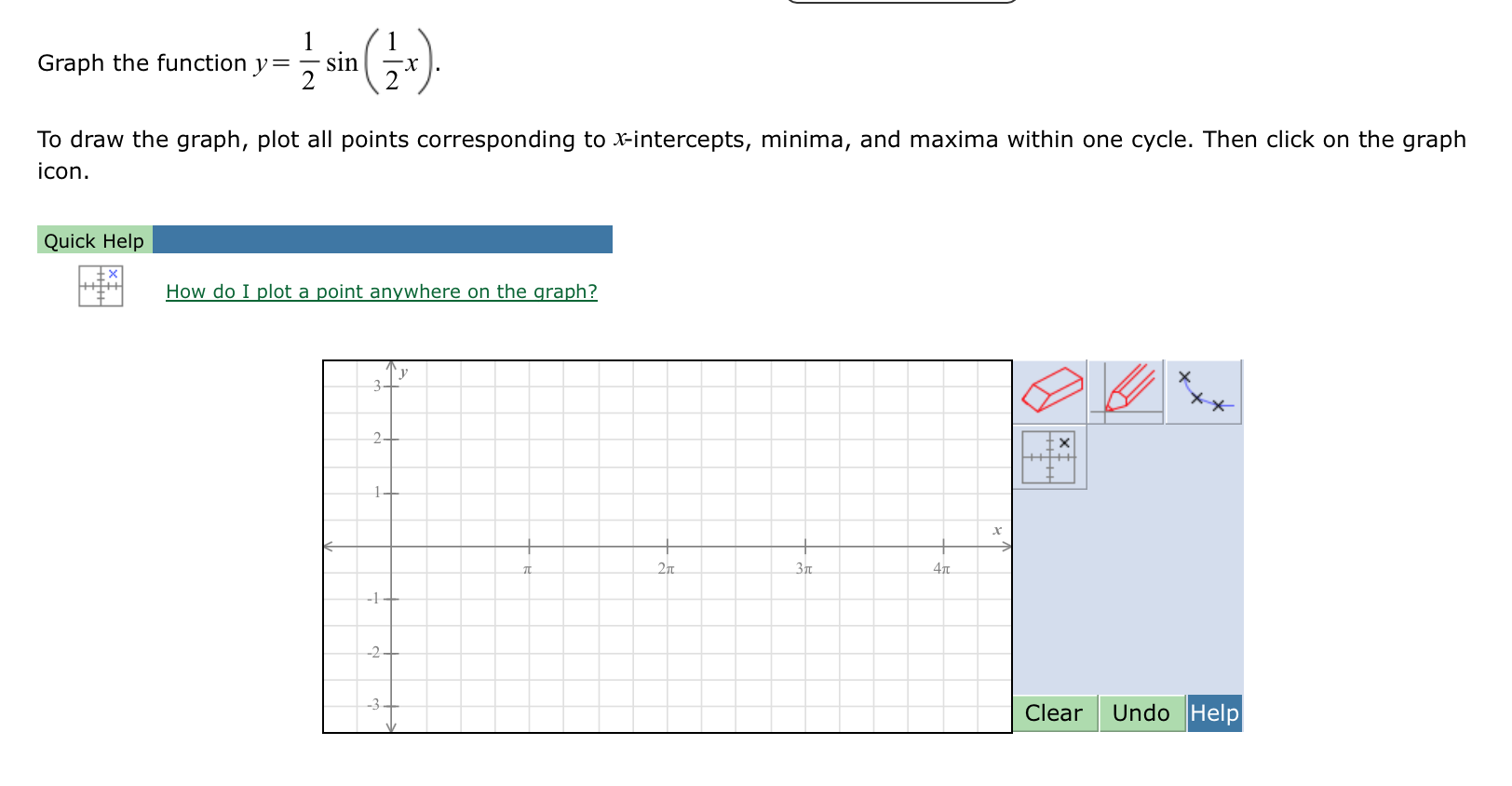 Solved Graph The Function Y 1 2 Sin 1 2 X To Draw The Chegg Com