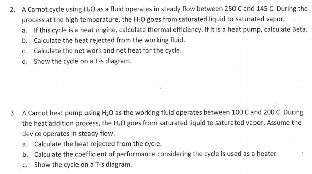is carnot cycle heat pump or heat engine