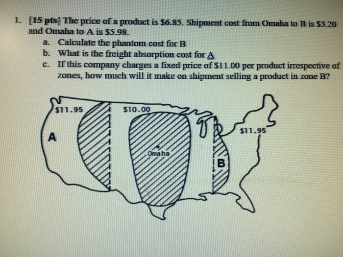 The price of a product is .85. Shipment cost fro