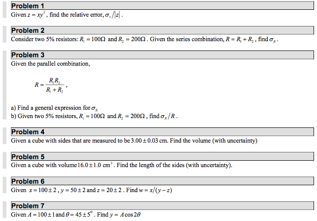 Solved Given Z Xy 2 Find The Relative Error Sigma Z Chegg Com