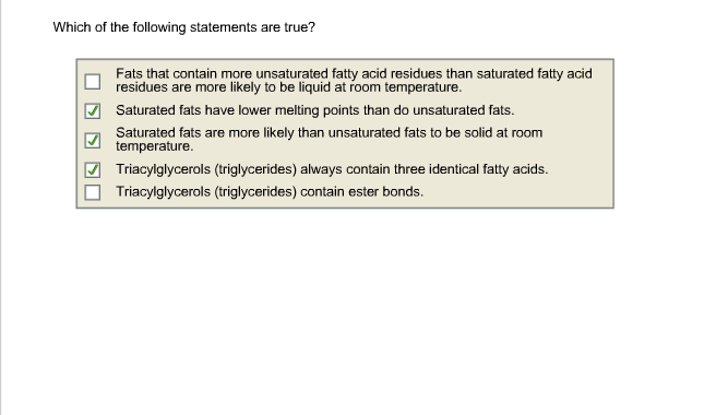Solved Which Of The Following Statements Are True Fats T