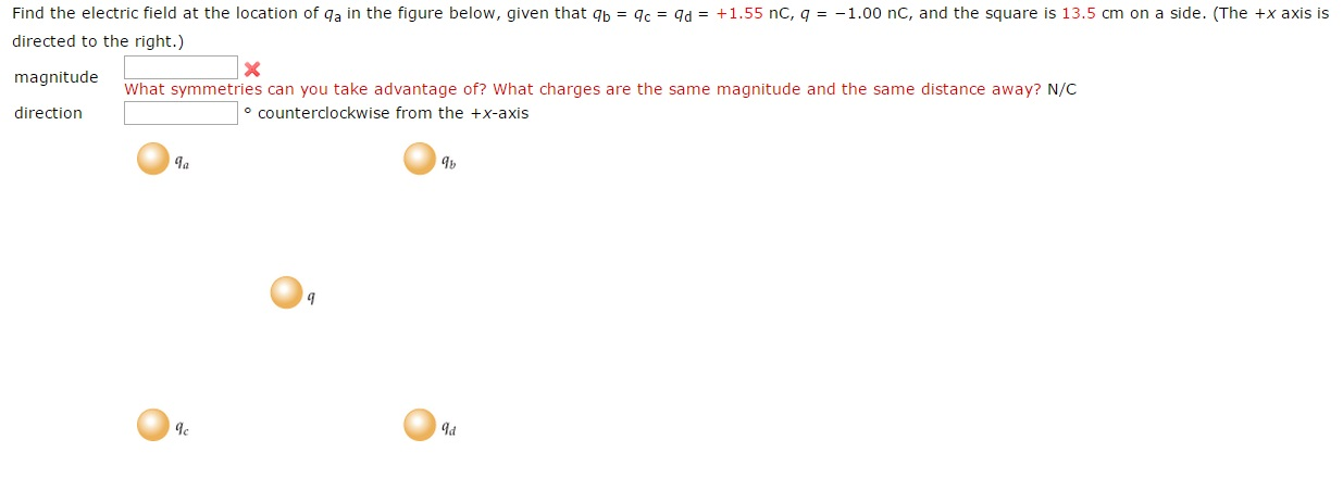 Solved Find The Electric Field At The Location Of Qa In T Chegg Com
