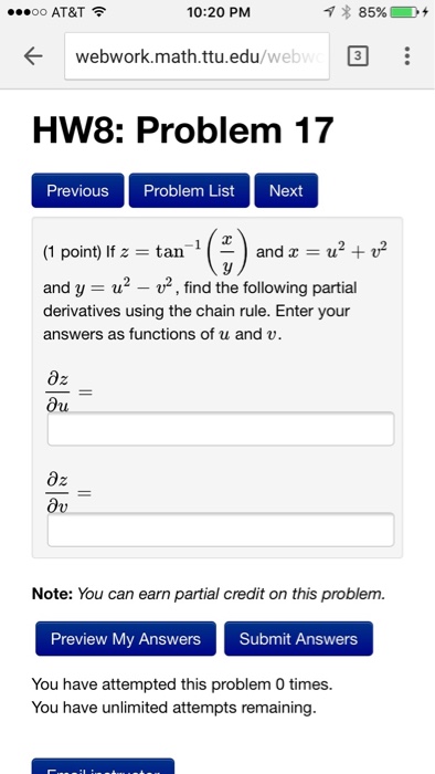 Solved If Z Tan 1 X Y And X U 2 V 2 And Y U 2 Chegg Com