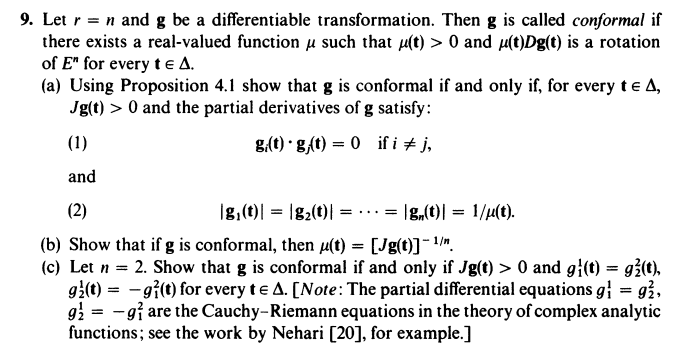 Solved 9 Let R N And G Be A Differentiable Transformatio Chegg Com