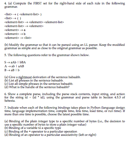 Solved Compute The First Set For The Right Hand Side Of E