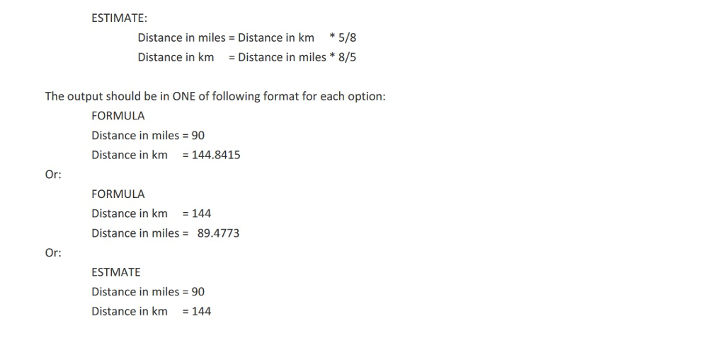 B Requirement Statement Provide An Application That Allows Users To Select The Method How To Convert Between Miles And Kilometers By Using The Formula Or B Requirement Statement Provide An Application That Allows Users To Select The Method How To Convert Between Miles And Kilometers By Using The Formula Or