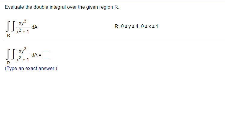 Solved Evaluate The Double Integral Over The Given Region Chegg Com