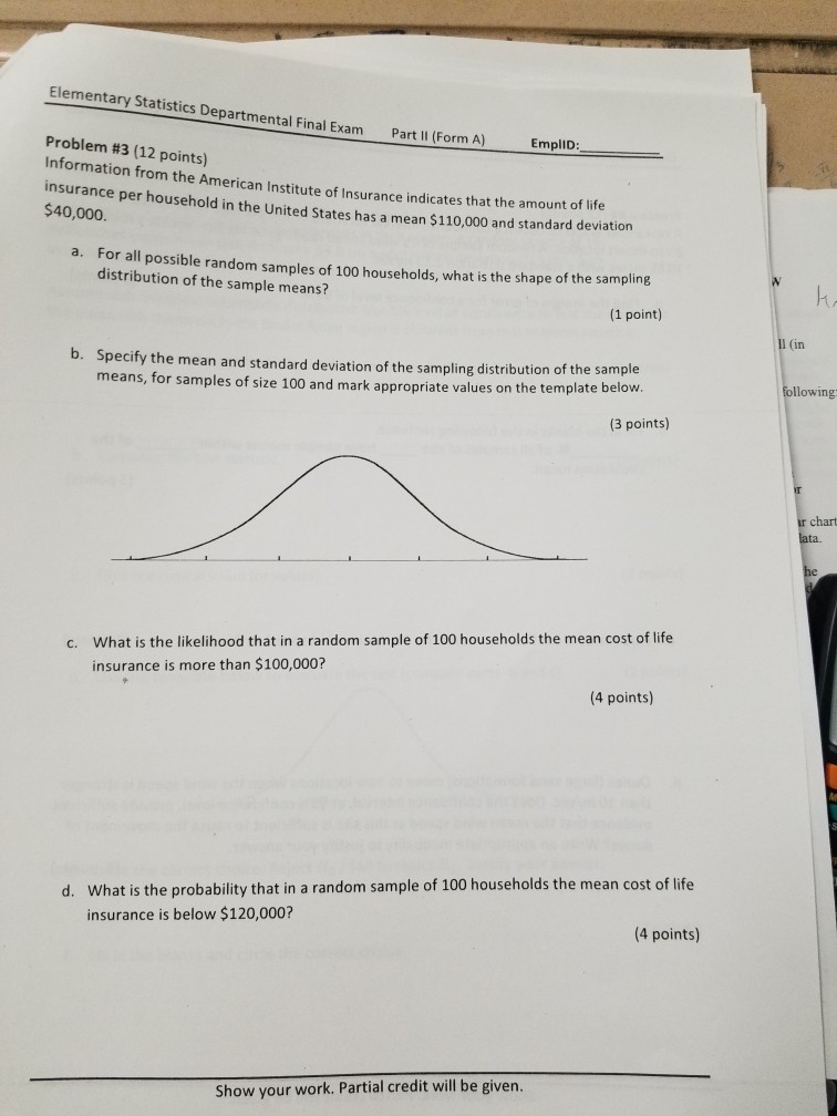Exam Solved: ... Departmental Par Statistics Final Elem Entary