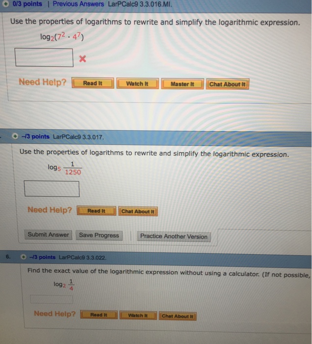 calculator log2 without Properties Solved: To The Of Logarithms Rewrite Use Si And