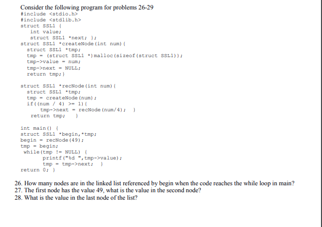 solved consider the following