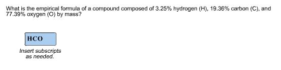 Solved What Is The Empirical Formula Of A Compound Compos