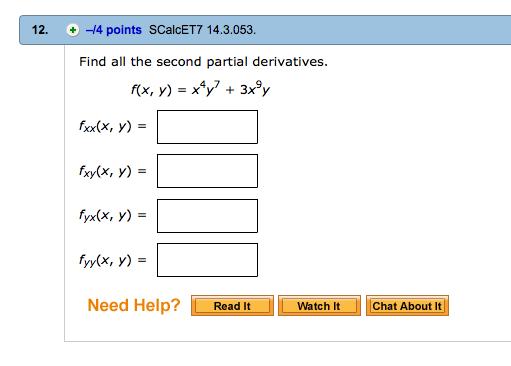 Solved Find The First Partial Derivatives Of The Function Chegg Com