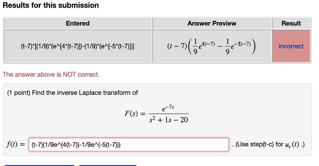 Solved How To Use Step T C For Uc T Uc T I Tried It Chegg Com