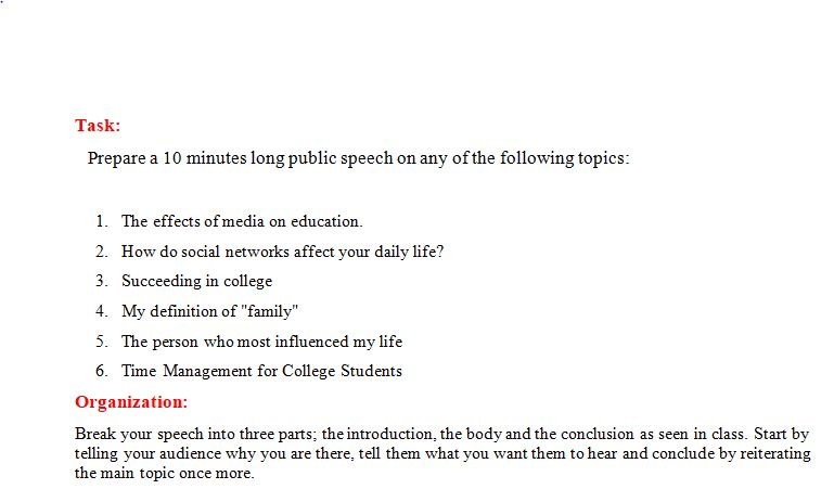 social media speech topics