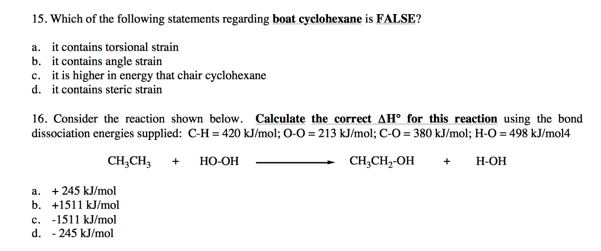 Solved 12 The Cyclohexane Derivative Shown Below Exists