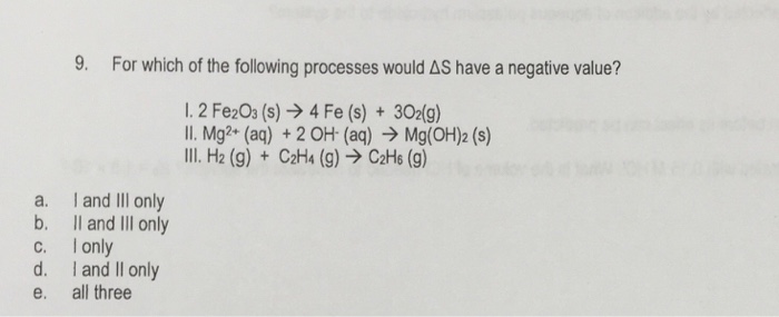 Solved For which of the following processes would delta S | Chegg.com