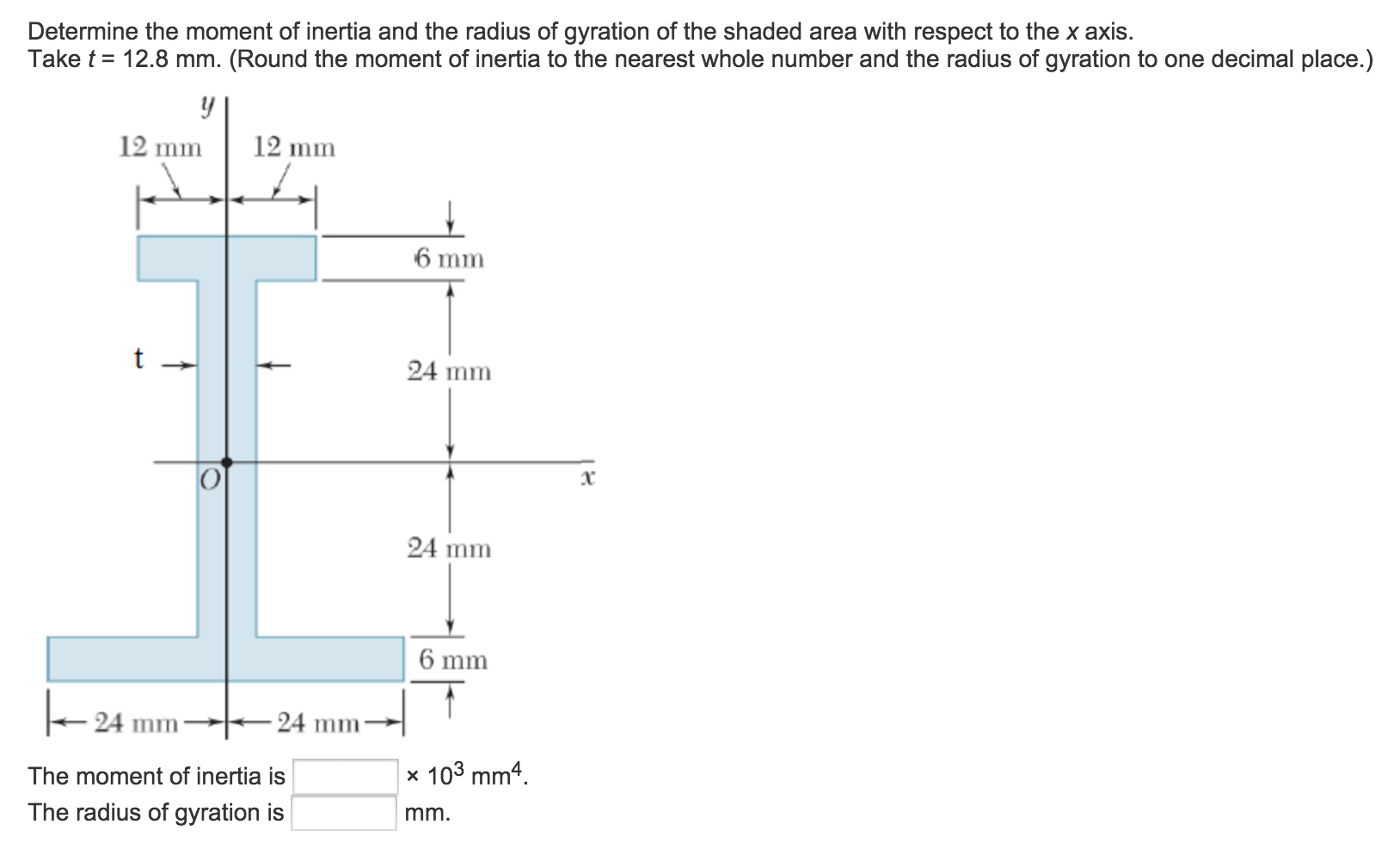 Solved Determine The Moment Of Inertia And The Radius Of