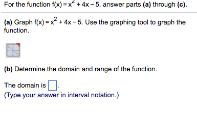 For The Function F X X 2 4x 5 Answer Parts Chegg Com