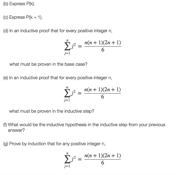 Solved Express P K Express P K 1 In An Inductive Pr Chegg Com