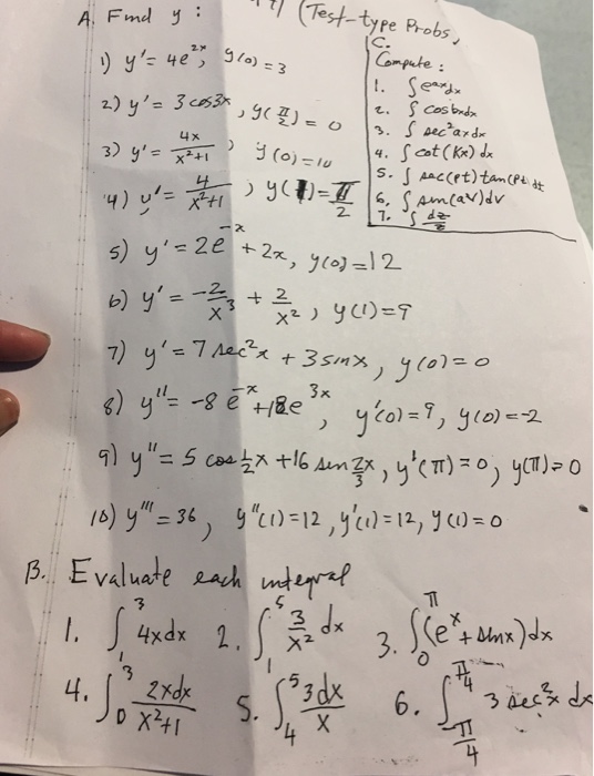 Solved Find Y 4e 2x Y 0 3 Y 3 Cos 3x Y Pi 2 0 Y Chegg Com