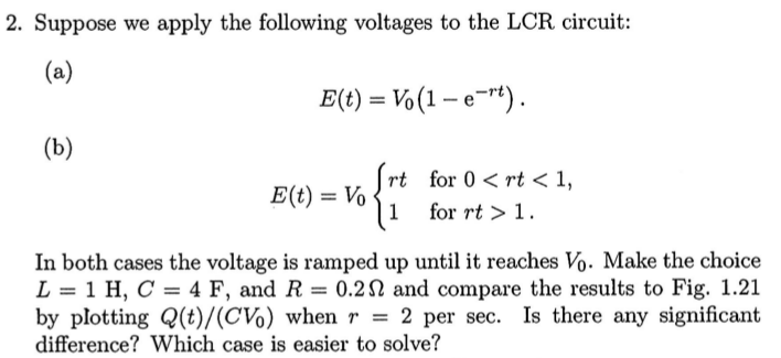 Solved 2 Suppose We Apply The Following Voltages To The Chegg Com