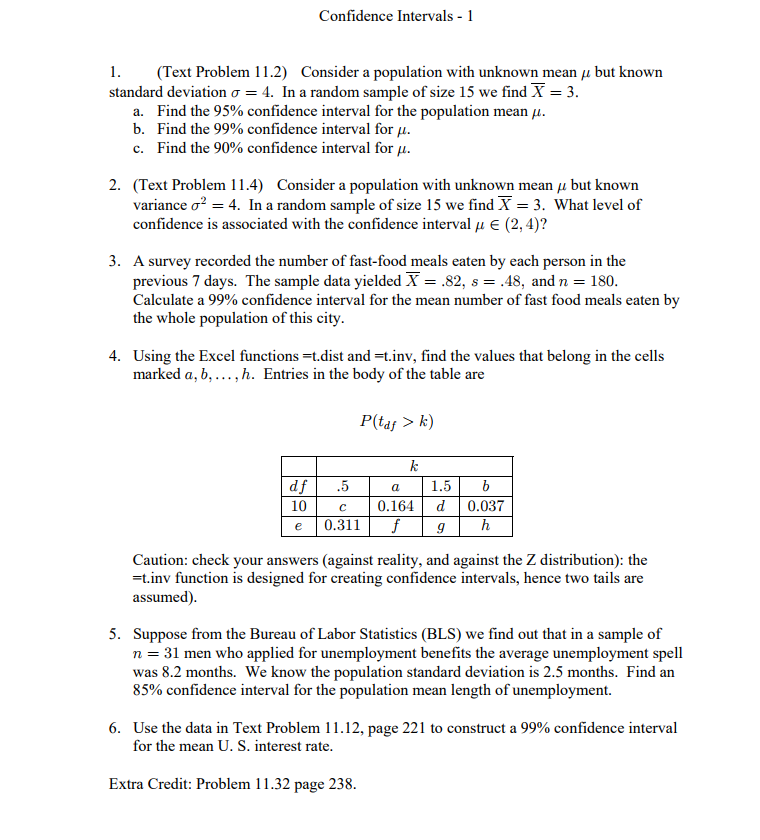 Solved Confidence Intervals I Text Problem 11 2 Consid Chegg Com