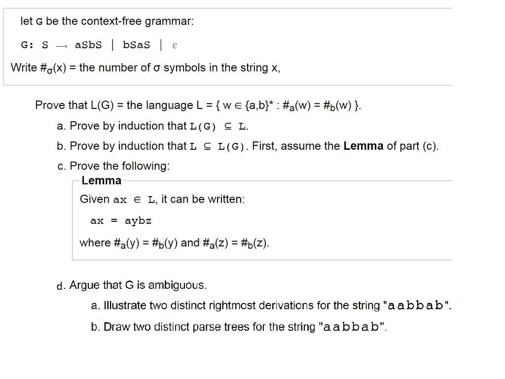 Let G Be The Context Free Grammar Write S X T Chegg Com