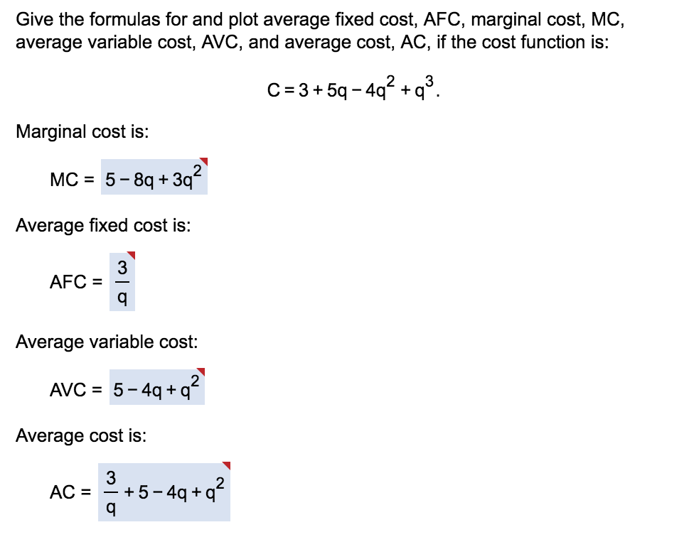 average cost formula