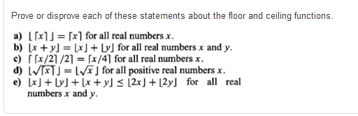 Solved Prove Or Disprove Each Of These Statements About T