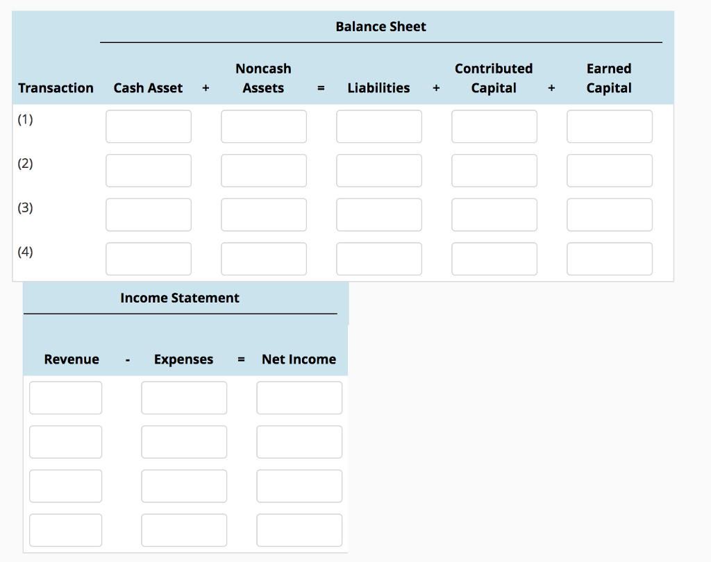 Income statement sheet template