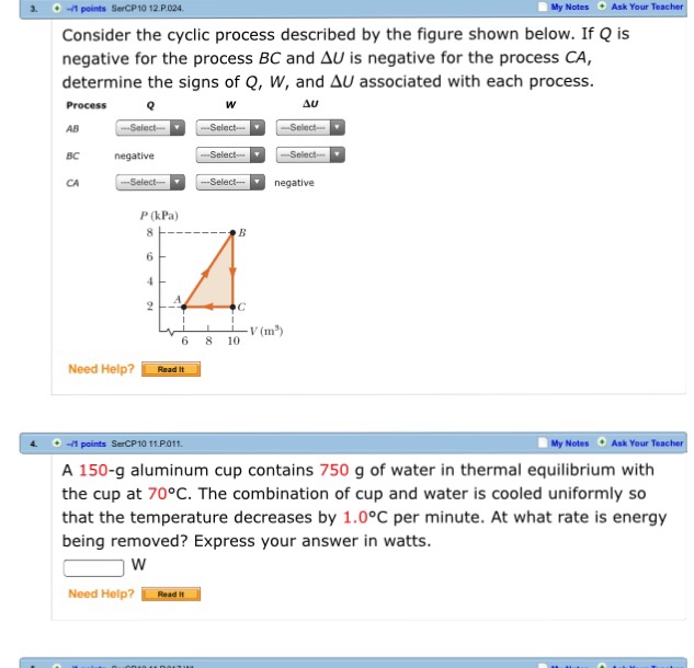 Solved Consider The Cyclic Process Described By The Figure Chegg Com