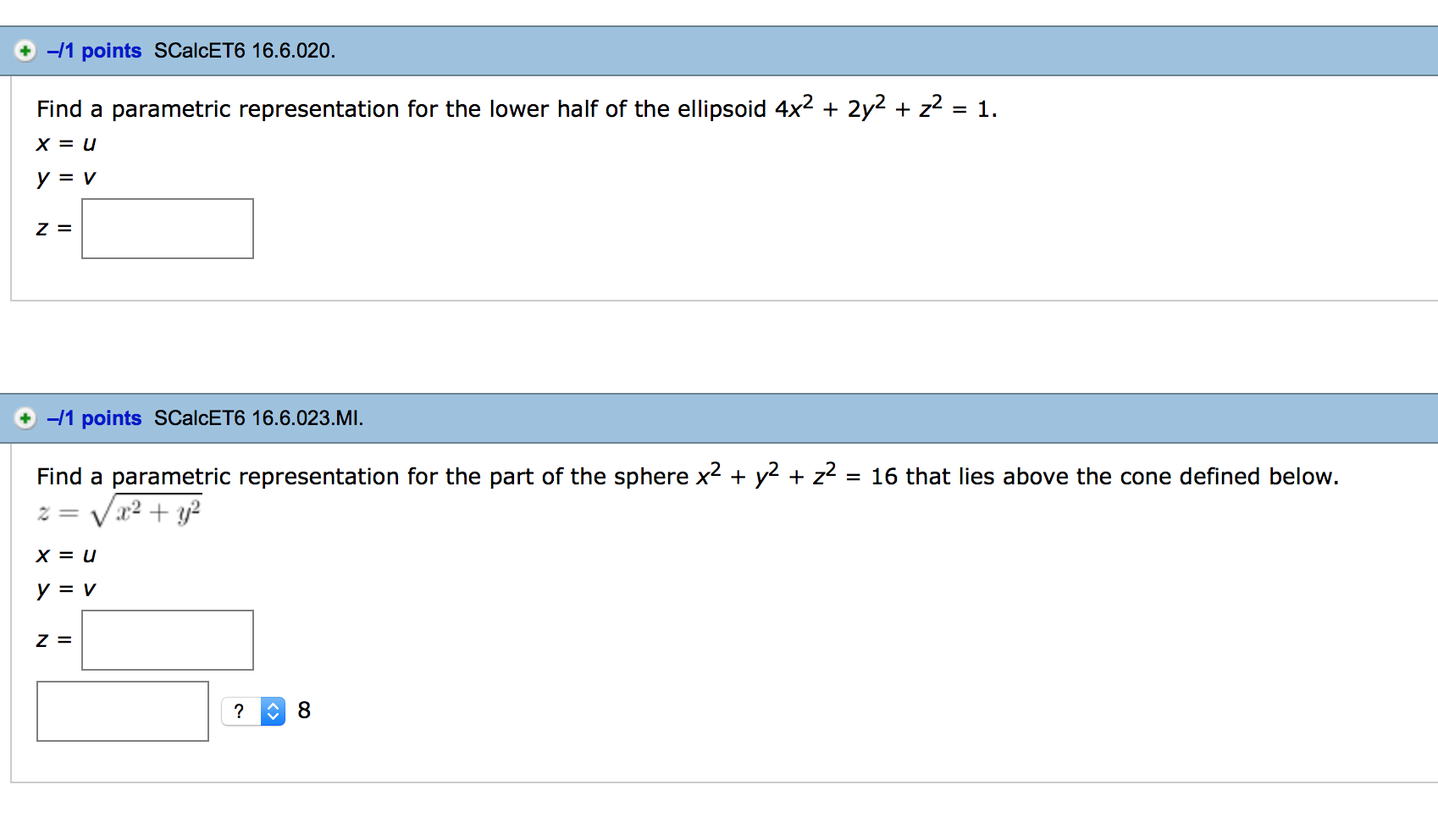 Find A Parametric Representation For The Lower Half Chegg Find A Parametric Representation For The Lower Half Chegg