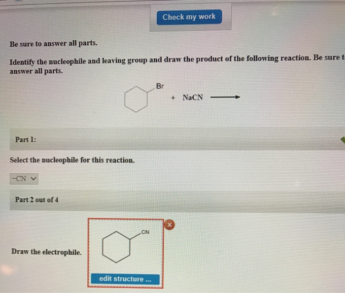 Solved: Identify The Nucleophile And Leaving Group And Dra... | Chegg.com