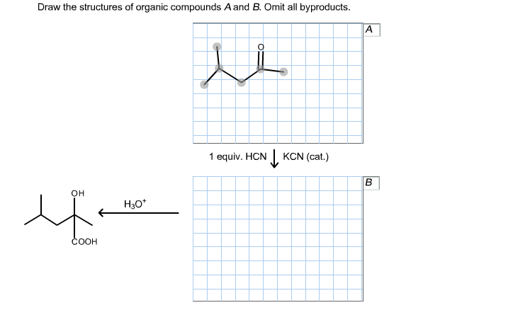 Solved Draw The Structures Of Organic Compounds A And B
