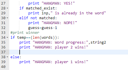 Question & Answer: Using python, create a game of hangman. Attached below is a copy of what the gameplay..... 2