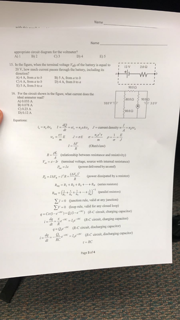 Solved Name With Their Mu Name Appropriate Circuit Diagram Chegg Com