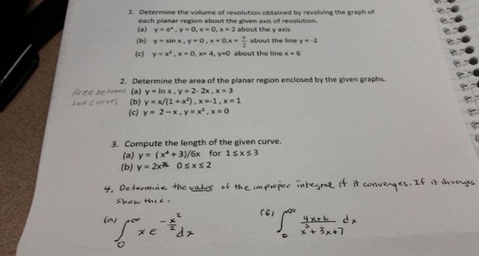 Solved: Determine The Volume Of Revolution Obtained By Rev... | Chegg.com