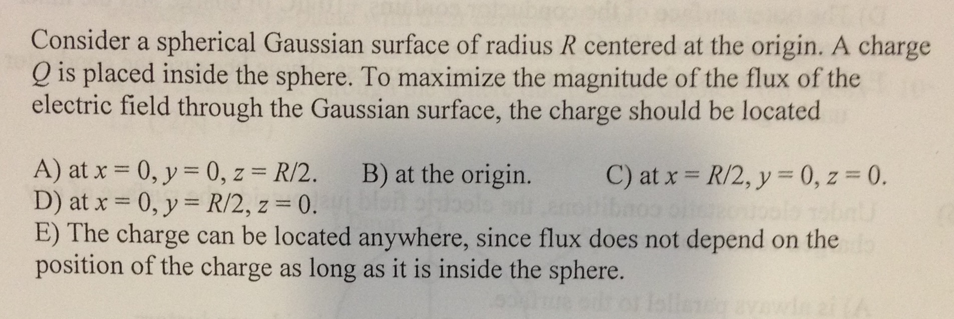 Consider A Spherical Gaussian Surface Of Radius R Chegg Consider A Spherical Gaussian Surface Of Radius R Chegg