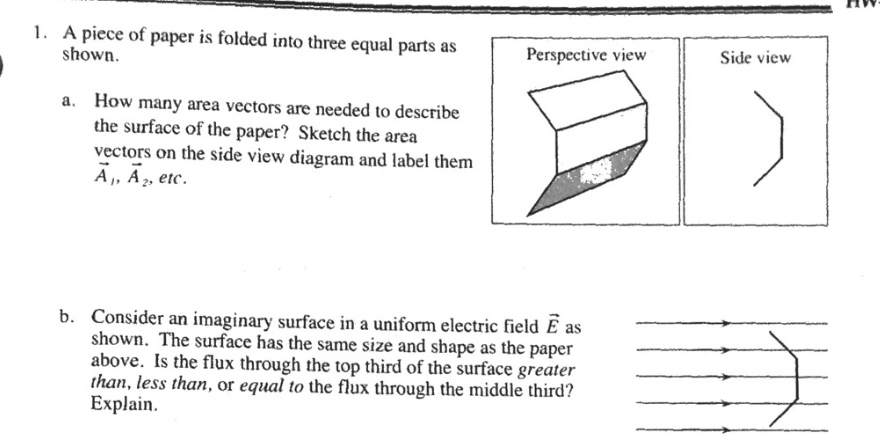 Solved A Piece Of Paper Is Folded Into Three Equal Parts