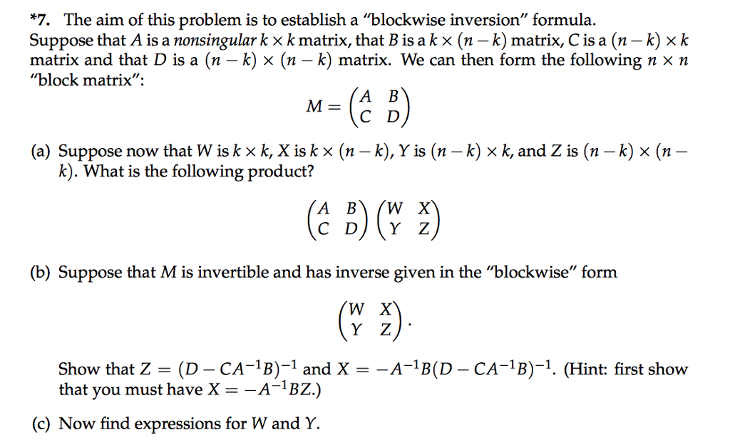 Solved 7 The Aim Of This Problem Is To Establish A Blo Chegg Com