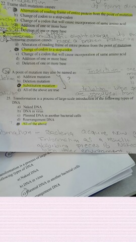 Question: A point of mutation may also be named as  addition mutation  detection mutation