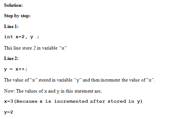Answered! In C programming language; What is the value of x after executing the following lines of code?... 1