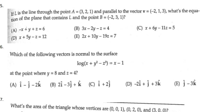 Solved 5 If L Is The Line Through The Point A 3 2 1 Chegg Com
