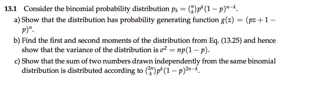 Solved Consider The Binomial Probability Distribution P K Chegg Com