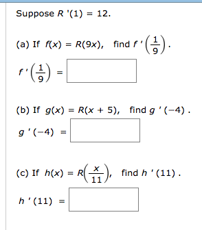 Solved Uppose R 1 12 A If Rx R 9x Find F 9 Chegg Com