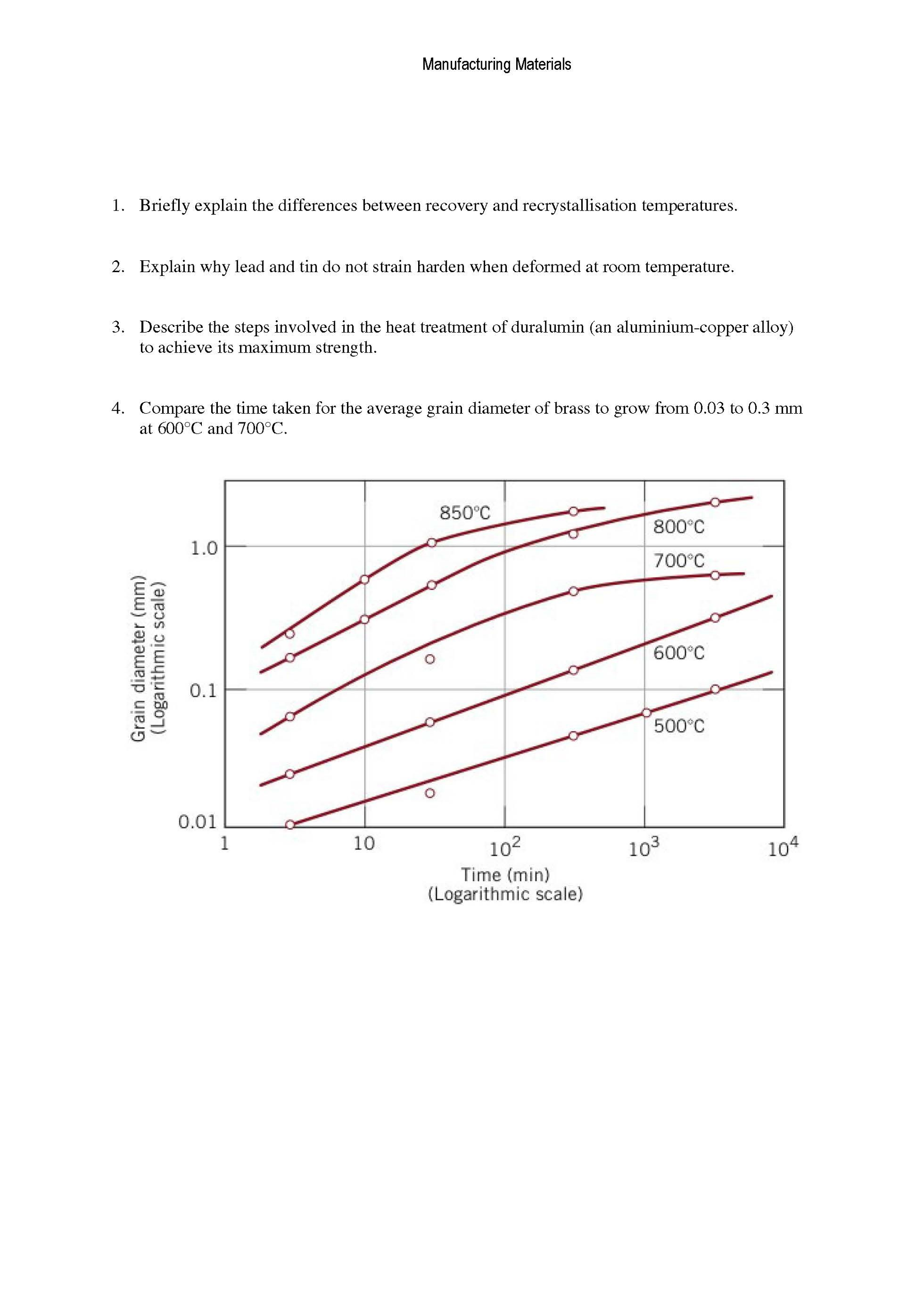 worksheet Human Body Pushing The Limits Strength Worksheet mechanical engineering archive august 24 2015 chegg com image for 1 briefly explain the differences between recovery and recrystallisation temperatures 2