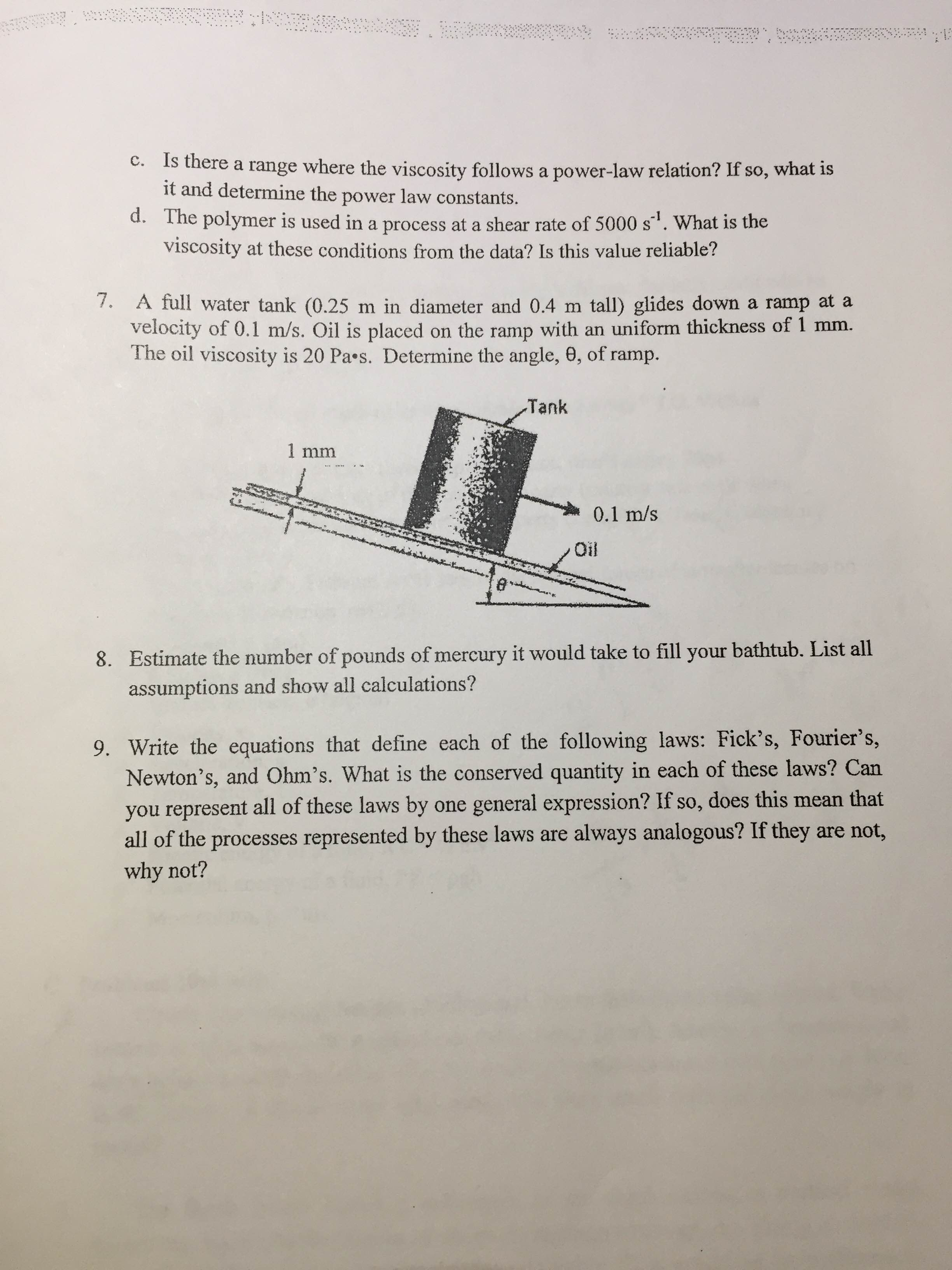 Solved C Is There A Range Where The Viscosity Follows A